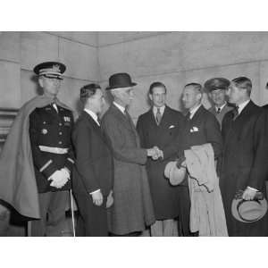 1937 photo Belgian horsemen welcomed. Washington, D.C., Oct. 15. A 