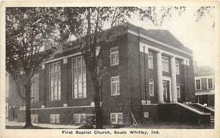 IN SOUTH WHITLEY FIRST BAPTIST CHURCH 1942 EARLY T11089  