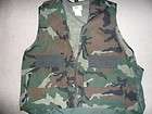 Mens Duck Bay Camoflage Hunting Vest L with gamebag in rear