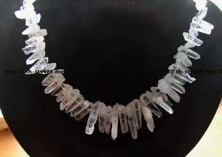 natural 6x10 6x35mm rough white Quartz freeform gradually loose Beads 