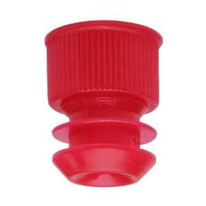 Karter Scientific 207Y2 Test Tube Cap, Flange type, 13mm, Red color 