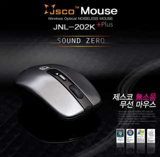 JSCO JNL 202K Plus Noiseless Quiet Silent Click Wireless Optical Mouse 