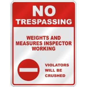 NO TRESPASSING  WEIGHTS AND MEASURES INSPECTOR WORKING VIOLATORS WILL 