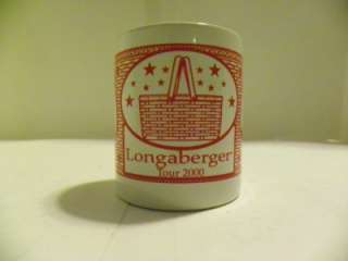 Longaberger Tour 2000 Coffee Cup Mug USA Red White Nice  