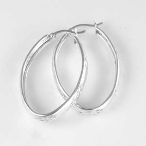 Sterling Silver (.925) Diamond Cut Earrings 8005  