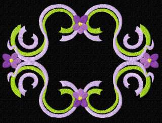 frame 2 violets size 6 68 x 4 86 stitches