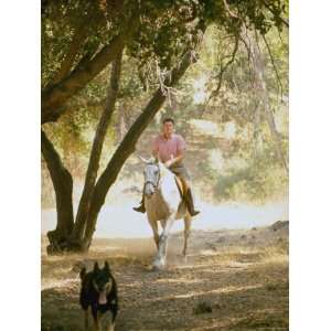  California Governor Candidate Ronald Reagan Riding Horse 