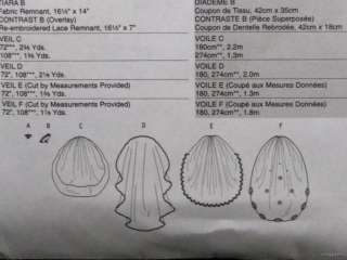   Wedding Headpieces Tiara Veils Sewing Pattern Vogue 8569 Uncut VTNS