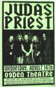 JUDAS PRIEST 2002 DENVER CONCERT TOUR POSTER METAL ROCK  