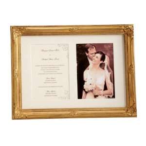  Pack of 2 Elegant Wedding Photo and Invitation Gold Frames 