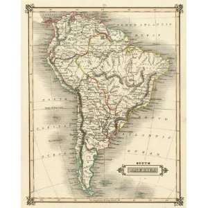  Lizars 1831 Antique Map of South America
