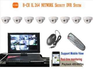 8CH DVR with LCD Monitor 8x 1/3 Sony CCD 420TVL 24IR Camera Security 