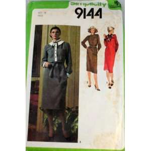  Simplicity 9144 Pattern Misses Dress and Tie Belt with 