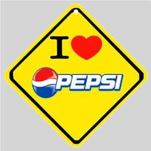  I Love Pepsi Logo Car Window Sign 