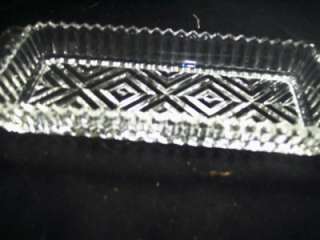 ELEGANT GLASS CRYSTAL CELERY/CONDIMENT SERVER OR WHATNOT CATCH ALL FOR 