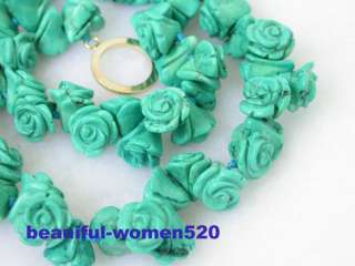 17 11mm flower handwork carve Turquoise Necklace . I starting so 
