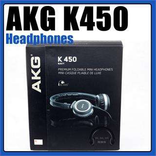 AKG K450 K 450 BLACK HiFi Premium Folding Earphones Headphones  