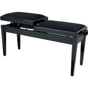   Gear Double Adjustable Piano Bench Piano Black Musical Instruments