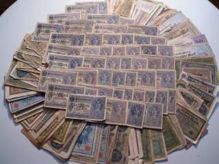   German banknotes, genuine, old, rubbish condition, waste paper  