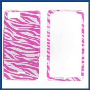   MB810 DROID X/MB870 DROID X2 2D Silver Pink Zebra Protective Case