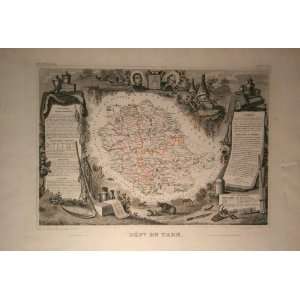  Antique Map of France, Midi Pyrene c.1847