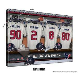  Houston Texans Personalized Locker Room Print Sports 