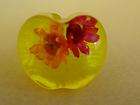 Vtg 60s Translucent Lucite Encased Dried Flower Domed R