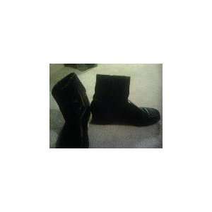  Mens Black Vinyl Ankle High Boots With Zipper Size 10 