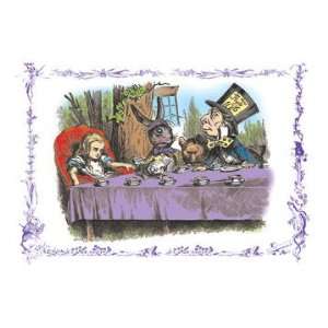  Alice in Wonderland A Mad Tea Party 28x42 Giclee on 