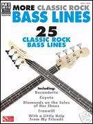 MORE CLASSIC ROCK BASS LINES BASS GUITAR MUSIC BOOK TAB  