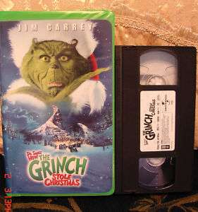   How the Grinch Stole Christmas Jim Carrey VHS 096898582537  