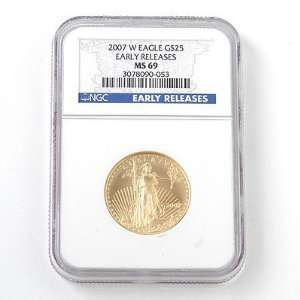 2007 Early Release $25 Gold American Eagle Coin NGC MS69 