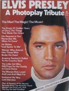 Original 1977 ELVIS PRESLEY Photoplay Tribute Biography  