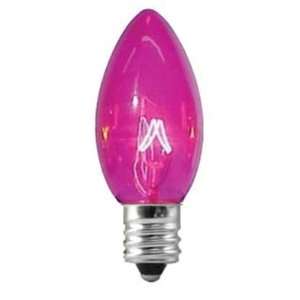  Commercial Grade C7 Pink 7 Watt Bulbs   Box of 25