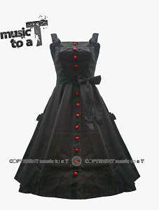 HELL BUNNY 50s DRESS GERY RED swing prom 6 8 10 12 14  