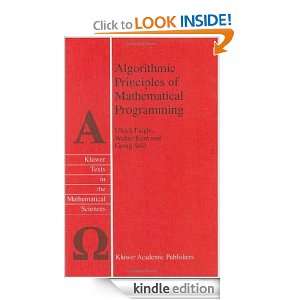 Algorithmic Principles of Mathematical Programming (Texts in the 