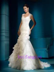 New Ivory Mermaid Style Bridal Wedding Prom Dress Gown  