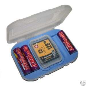 Battery Travel Case Holds 4 AAA Batteries & Flash Card  
