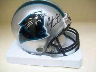 Cam Newton Signed Mini Helmet GTSM Holo Panthers  