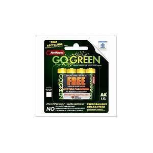  Go Green AA Alkaline Batteries 4 pack Health & Personal 