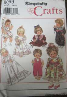 McCalls and Simplicity lot of doll clothes patterns F2  
