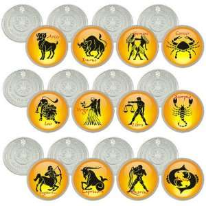  12 CONSTELLATIONS COLOR PRINT COIN SET SZP709 Everything 
