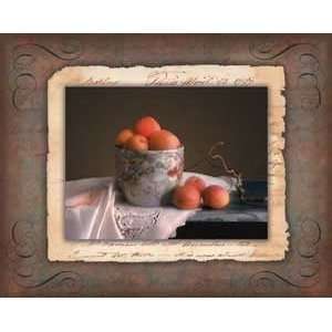     Still Life w/ Peaches   Artist Dianne Petku  Poster Size 16 X 20