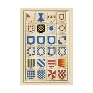  Heraldic Ordinaries   Gyron Flanches et al 20x30 poster 