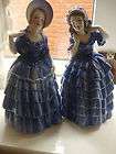 KATZHUTTE TWO LADIES 61/2 DRESSED IN CRINALINE DRESS PAIR OF BOOK END 