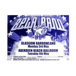  BETA BAND Scottish Tour May 2004 Music Poster