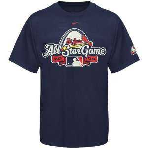  Nike 2009 MLB All Star Game Official Logo Navy Blue T 