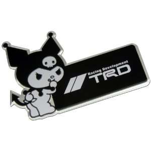 TRD Toyota Racing Development Kuromi Hello Kitty Aluminum Emblem Japan 