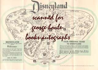 DISNEYLAND. Welcome to Disneyland. ca. 1957. Vintagepictorial brochure 