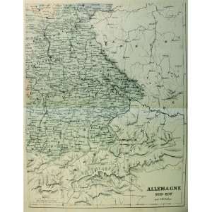  Dufour map of Allemagne   SE (1854)